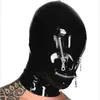 Casco Sexy de Látex Máscara de Látex Cremallera en Boca y Ojos Cosplay