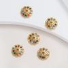 Accesorio para porta flores con texto chapado en oro de 18 quilates, accesorios de joyería para hacer tú mismo, flor de color circón, sombrero porta flor de maíz hecho a mano