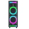 Nuevo Altavoz de Doble Unidad de 12 Pulgadas con Efecto de Iluminación RGB Bluetooth Inalámbrico Portátil Sistema de Sonido para Fiesta KTV Escenario