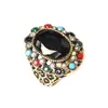 Anillo de piedras preciosas de colores de alta gama estilo bohemio retro atracciones turísticas caliente suministro de comercio exterior