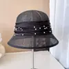 Chapéu de Pescador de Fio de Cânhamo Leve Retro Japonês Chapéu de Bacia Elegante de Luxo Leve All-match para Crianças Primavera e Verão Chapéu de Sol de Palha