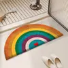 Alfombra de Piso para el Hogar Imitación Cachemir Fresca y Sencilla para Baño, Felpudo Antideslizante y Anticaídas, Felpudo para Puerta de Baño, Felpudo