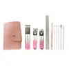 Conjunto de Cortadores de Unha Portátil Doméstico com 10 Peças de Aço Carbono para Manicure e Pedicure Ferramentas Profissionais