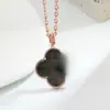 Collar Grande Van Gogh de Nácar Blanco para Mujer, Trébol de Cuatro Hojas, Chapado en Oro de 18K, Versión de Alta Gama, Cadena para Suéter de Nácar Rojo para Mujer, Fabricante