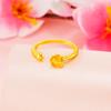 Nuevo anillo de mujer de oro de 24k de imitación con flor abierta, arena viva, pequeño, fresco, lindo, de carpa, fabricantes, venta al por mayor