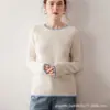 Camiseta básica de punto 100% cachemira pura para otoño e invierno, holgada y estilosa, suéter grueso de manga raglán con bloques de color para mujer