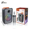 Zqs12156S Subwoofer de 12 pulgadas Altavoz Portátil Bluetooth/TF/Reproducción desde USB Función de Karaoke Luz RGB
