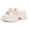 Sandalias de Lazo para Mujer, Estilo Francés, Nueva Moda Verano 2026, Zapatos de Plataforma para Exteriores, Sandalias Versátiles de Suela Gruesa para Aumentar la Altura