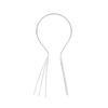 Deli Reba Mismo Estilo Banda para el Cabello con Borlas Colgante Trasero Aretes Falsos de Pedrería Accesorios para el Cabello Pinza para el Cabello Temperamento Banda para el Cabello de Presión Completa