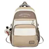 Mochila Feminina Estilo Japonês Ferramenta Ins Estilo Retro Grande Capacidade Mochila de Viagem Estudante Masculino Cor Contrastante Harajuku Mochila Escolar Tendência