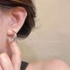Pendientes de Aro con Aguja de Plata S925 y Pigmento Plateado para Mujer, Verano 2024, Nuevos, de Nicho, con Sentido de Alta Gama, Pendientes de Aro para Cara Redonda