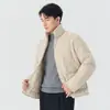 Ropa Nueva de Algodón para Hombre al por Mayor Ropa de Algodón Otoño Invierno Tops Manga Larga Cuello Alto Solapa Ligera Más Terciopelo Ropa de Algodón para Estudiante 2799