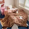 Juego de colcha bordada tipo patchwork de terciopelo de leche de grado A estilo coreano, que incluye un edredón infantil para primavera/otoño y un edredón doble, grueso y cálido para invierno