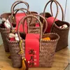 Empaque de boda bolsa de regalo de mano Año Nuevo inauguración de casa luna llena cumpleaños caja de regalo festiva canasta de boda tejida
