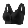 Ropa interior popular sin costuras, talla grande, acanalada, hebilla frontal fácil de usar, estilo delgado, levante pequeño del busto, sin varillas, anti-flacidez