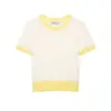Comercio Exterior Primavera Nuevo Estilo Estilo Europeo y Americano Moda Femenina Casual Holgado Manga Corta Prendas de Punto