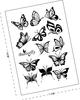 Sello de silicona transparente con forma de mariposa, sello de PVC para manualidades, sello terminado, papelería para niños