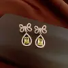 Brincos de Prata Zircônia Borboleta Gota d'Água Pendentes Luxo Leve High-End Moda Targos Design Versátil Brincos de Nicho