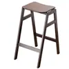 Banqueta de Jantar de Nogueira Preta Norte-Americana Banqueta para Trocar Sapatos de Madeira Maciça para Casa Banqueta Selim Sala de Estar Moderna Simples Banqueta Pequena Banqueta para Maquiagem
