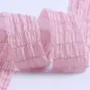 Estilo Coreano Fita Suave com Padrão de Abóbora DIY Ornamento de Cabelo Laço Caixa de Presente Pacote de Flores com Listra de Bambu Fio Enrugado