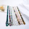 Fábrica por atacado simples grampo de cabelo com ácido acético retrô cor leopardo placa grampo de cabelo bolas hanfu grampo de cabelo feminino