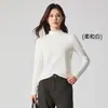 Camiseta interior de mezcla de seda para mujer de otoño e invierno, tejido Tencel Lyocell, cuello alto pequeño, camiseta estilo coreano, top de punto de manga larga adelgazante