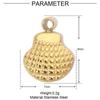 Concha chapada en oro al vacío cruz acero titanio diy colgante pequeño femenino caballito de mar estrella acero inoxidable joyería pulsera colgante
