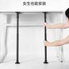 Soporte telescópico ajustable de acero inoxidable pata de soporte de carga marco de soporte estante de escritorio columna de soporte de gabinete fijación