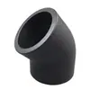 Codo de PE de 45 grados 4 puntos 6 puntos accesorios para tuberías de suministro de agua de HDPE diámetro igual codo de 135 grados socket fusión térmica curva pequeña