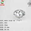 Fábrica de atacado de móveis de moda americana simples puxador de armário de cristal único furo gaveta diamante puxador de ouro