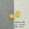 Prata 925 Banhada a Ouro Moeda da Fortuna Moeda de Cobre Pequeno Pingente Pingente Corda de Mão Colar Pulseira Joias DIY Acessórios