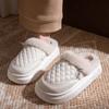 Pantuflas de Algodón para Mujer 2025 Nuevo Otoño e Invierno Pareja Hogar Antideslizantes Zapatos de Algodón con Felpa Engrosada Cálidos Impermeables Zapatos de Maternidad