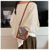 Bolsa Transversal para Celular Estilo Étnico 2025, Bolsa Quadrada Pequena, Bolsa Versátil da Moda, Bolsa de Ombro Color Block Coreana de Nicho
