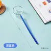 Colher de Vidro Cabo Longo Colher para Sobremesa Café Mistura Transparente Estilo Coreano Colher para Geleia Mel Colher Grande