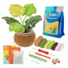 Paquete de Materiales para Crochet de Lana Set Muñeca de Peluche de Tejido Muñeca Tejida Muñeca de Ganchillo Tejido DIY