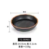 Prato de tempero de melamina preto prato de molho cozinha coreana prato pequeno grade dupla grade tripla prato pequeno grade dupla prato de sabor comercial