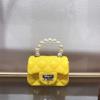 2025 Nuevo Producto Bolso Mini de Gelatina de PVC Acolchado con Cadena Bolso Mini Bolso de Mano de Perlas Bolso para Niños Bolso de Hombro Pequeño