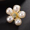 Broche de Esmalte Estilo Amara 2023 para Mujer, Trébol Verde de Cinco Hojas con Diamantes, Flecha de Cupido, Lápiz Labial Clásico, Perla