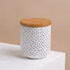 Procesamiento Personalizado Tarro Cerámico con Tapa Contenedor Taza para Velas de Aromaterapia Cilindro Impresión Hogar Baño Fragancia Ligera Caja de Regalo Empaque