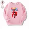 Nueva Sudadera Infantil Transpirable con Estampado de Dibujos Animados, Bloques de Construcción Digitales Numberblocks, Ropa Infantil Fina, Tendencia