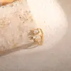 Anillo Abierto Popular Transfronterizo para Parejas Femeninas, Gancho Sencillo para Joyería de Mano 5. Dedo Diseñador de Moda y Personalizado Estilo Europeo y Americano