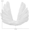 Hermoso Soñador Romántico Blanco Alas Grandes Pluma de Ángel Princesa Chica Corazón Pastel de Cumpleaños Postre Decoración Enchufe
