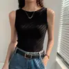Top Regata Costurado com Costas Cruzadas para Mulheres, Estilo Verão Hot Girl, Sem Mangas Emagrecedor Top Puro Desejo para Usar por Dentro ou por Fora
