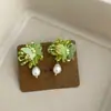 2025 Novo Estilo Estilo Floresta Pequeno Fresco Brincos de Flor de Zircônia Doces e Delicados Design de Nicho Estilo Pastoral Brincos da Moda