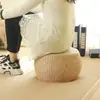 Hogar Niño Casual Taburete Sala de Estar Redondo Taburete Paja Tejida Sofá Perezoso Taburete para Cambiar Zapatos Tatami Estilo Wabi-Sabi Taburete Bajo