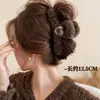 Presilha de Cabelo com Laço Cor Café Escuro para Mulheres 2025 Nova Presilha Grande Presilha de Tubarão Presilha de Pelúcia Acessório de Cabelo para a Parte de Trás da Cabeça
