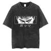 Camiseta de Moda Oversize con Estampado de Anime 2024 Hip Hop Streetwear
