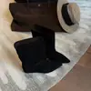 Primer encuentro no agotador~ Botas de gamuza con punta y tacón oculto de 5 cm, nuevas para el invierno 2026, estilo slouch de caña media con doblez