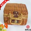 Suministro Bolsos de Ratán Equipaje Retro Accesorios para Fotos Caja de Picnic Caja de Almacenamiento Pastoral Cesta de Almacenamiento Caja de Paja