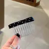 Peine para el Cabello con Moño de Tela de Lunares para Mujer, Peine Metálico Simple y Antideslizante para Niñas, Adecuado para Fijar el Flequillo y Sujetar el Cabello Suelto